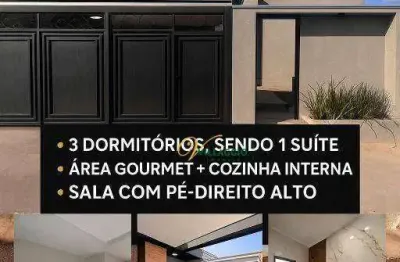 Casa com 3 dormitórios à venda, 120 m² por r$ 660.000 - eville mais parque rio preto - são josé do rio preto/sp