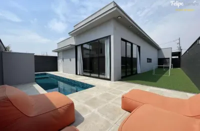 Oportunidade única: casa semi-nova em condomínio de luxo em piracicaba - condomínio terras de ártemis - 260m² - móveis planejados, piscina e muito mais!