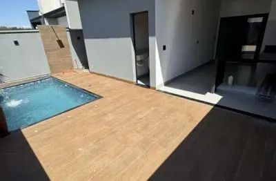 Casa nova com piscina em condomínio no bairro campestre - condomínio ágape - 141m² - pronto para morar