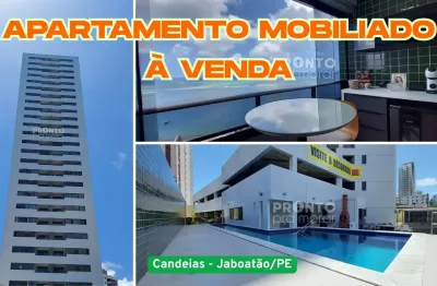 Apartamento mobiliado à venda em candeias-jaboatao/pe | 3 quartos | 2 suites | 1 wc | 2 vagas | 73m²