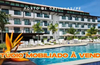 Studio mobiliado  à venda em porto de galinhas-ipojuca/pe | 1 quarto | 1 wc | 1 vaga | 21m²