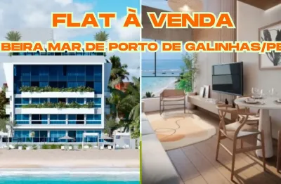Studio a venda pe na areia em porto de galinhas | ipojuca/pe | 1 quarto 1 wc 1 vaga 20m²