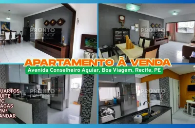 Apartamento à venda na conselheiro aguiar-boa viagem-recife/pe | 3 quartos | 1 suite | 2 wc | 2 vagas | 107m²