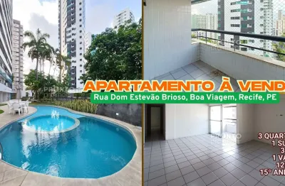 Apartamento à venda em boa viagem-recife/pe | 3 quartos | 1 suite | 3 wc | 1 vaga | 129m²