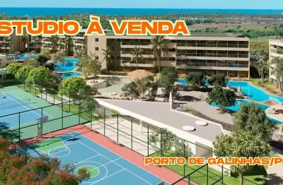 Studio à venda em porto de galinhas-ipojuca/pe | 1 quarto | 1 wc | 1 vaga | 26m²