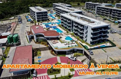 Apartamento mobiliado à venda no makia em muro alto-ipojuca/pe | 1 quarto | 1 wc | 1 vaga | 29m²