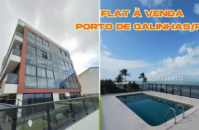 Flat à venda em porto de galinhas-ipojuca/pe | 1 quarto | 1 wc | 1 vaga | 37m²