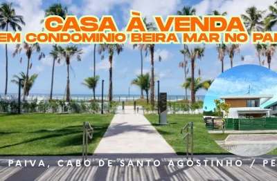 Casa em condominio beira mar à venda no paiva-cabo de santo agostinho/pe | 4 quartos | 4 suites | 1 wc | 2 vagas | 327m²