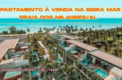 Apartamento à venda beira mar praia dos milagres/al -3 quartos | 3 suites | 1 wc | 1 vaga | 162m²