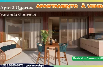 Apartamento à venda na praia dos carneiros-tamandare/pe| 2 quartos sendo 1 suite | 1 wc | 1 vaga| 45m²