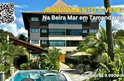 Apartamento à venda na beira mar praia de carneiros/pe | 3 quartos sendo 1 suite| 1wc|1 vaga|75m²
