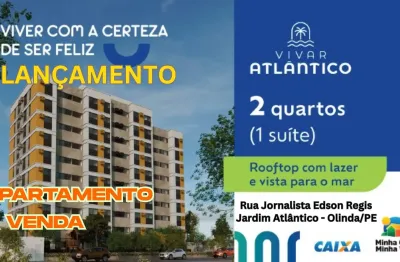 Apartamento à venda em jardim atlantico-olinda/pe|2 quartos sendo 1 suite | 1 wc | 1 vaga| 48m²