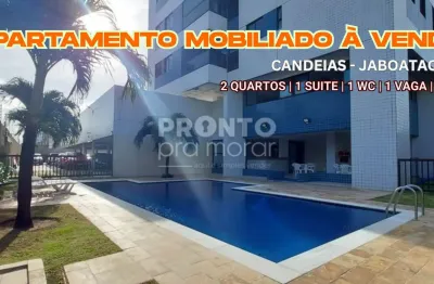 Apartamento mobiliado à venda em candeias-jaboatao/pe | 2 quartos sendo 1 suite | 1 wc | 1 vaga