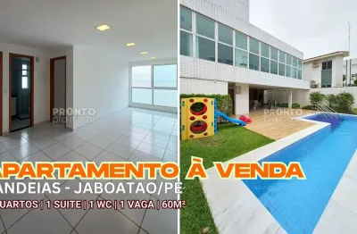 Apartamento à venda em candeias-jaboatão/pe | 2 quartos sendo 1 suite | 1 wc | 1 vaga | 60m²