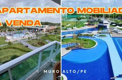 Apartamento mobiliado à venda em muro alto/pe | 2 quartos sendo1 suite | 1 wc | 1 vaga | 72m²