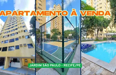 Apartamento à venda em jardim sao paulo-recife/pe | 2 quartos | 1 wc | 1 vaga | 48m²