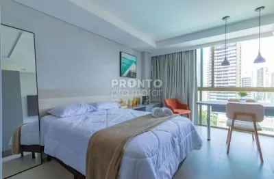 Excelente flat mobiliado com 25,00m² de área útil, localizado no bairro boa viagem!