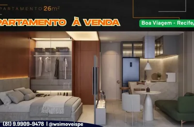 Apartamento à venda em boa viagem-recife/pe |  1 quarto | 1 wc | 1 vaga | 26m²
