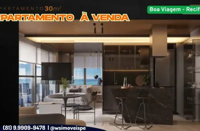 Apartamento à venda em boa viagem-recife/pe |  1 quarto | 1 wc | 1 vaga | 30m²