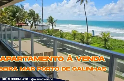 Apartamento à venda beira mar porto de galinhas/pe | 3 quartos sendo 2 suites| 1 wc | 1 vaga| 88m²
