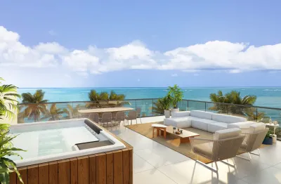 Cobertura vista mar com 06 quartos na praia dos carneiros - rota due caribe brasileiro