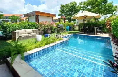 Casa duplex mobiliada à venda em condominio na beira mar da praia de carneiros-tamandare/pe