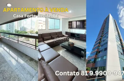 Apartamento à venda em casa forte-recife/pe| 4 quartos sendo 4 suites| 1 wc| 4 vagas| 273m²
