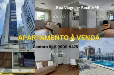 Apartamento mobiliado à venda em boa viagem-recife/pe 1 quarto 1 suite 1 wc 1 vaga 43m²