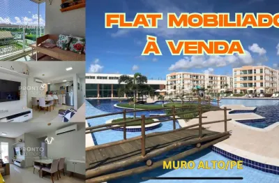 Apartamento mobiliado à venda no condominio club muro alto/pe