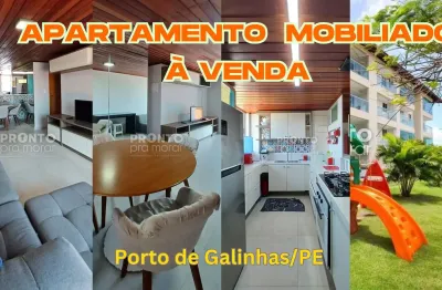 Apartamento mobiliado à venda no ocean residence em porto de galinhas/pe