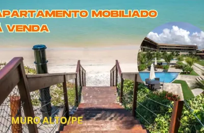 Apartamento mobiliado à venda no nui supreme beach living na praia de muro alto/pe