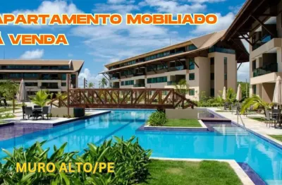 Apartamento mobiliado à venda no nui supreme beach living na praia de muro alto/pe