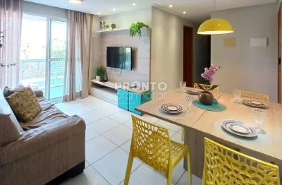 Apartamento à venda totalmente mobiliado | 67,14m² | muro alto