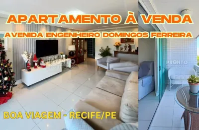 Apartamento à venda na av domingos ferreira em boa viagem-recife/pe