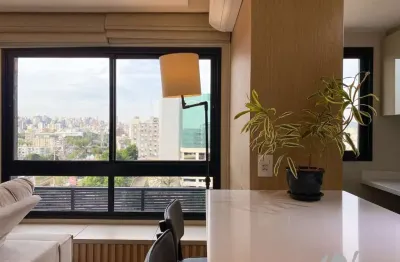 Apartamento mobiliado de 1 dormitório, super astral em condomínio com infra comp