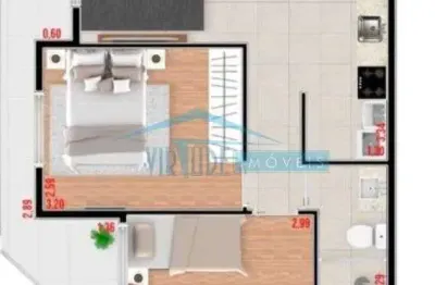 Apartamento em condomínio para venda no bairro vila granada, 1 dorm, 25 m