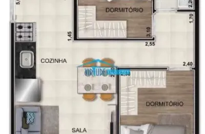 Apartamento em condomínio para venda no bairro patriarca, 2 dorm, 40 m