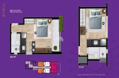 Apartamento com 1 quarto à venda na rua benjamin constant, 332, centro, curitiba, 26 m2 por r$ 319.000