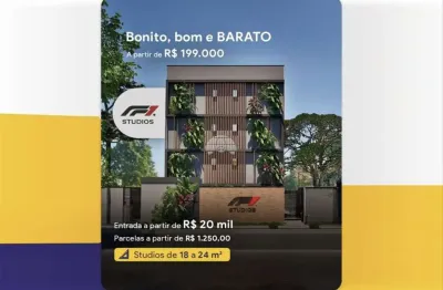 Kitnet / stúdio à venda na rua frederico maurer, 1876, hauer, curitiba, 18 m2 por r$ 199.946