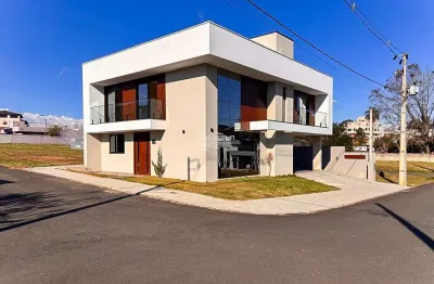 Casa em condomínio fechado com 4 quartos à venda na rua frederico d'agostin, 75, jardim são marcos, colombo, 228 m2 por r$ 1.260.000