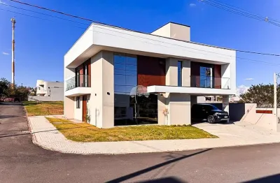 Casa em condomínio fechado com 4 quartos à venda na rua frederico d'agostin, 75, jardim são marcos, colombo, 228 m2 por r$ 1.260.000