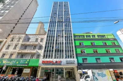 Sala comercial para alugar na rua cândido de leão, 45, centro, curitiba, 27 m2 por r$ 1.000