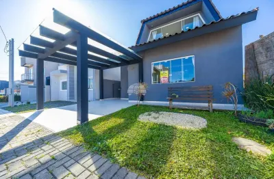 Casa em condomínio fechado com 3 quartos à venda na rua francisco alves ferreira, 640, vila glória, campo largo, 127 m2 por r$ 460.000