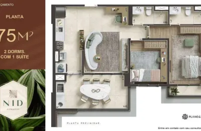 Apartamento à venda em barueri, tamboré, com 2 quartos, com 75 m², nid alphaville