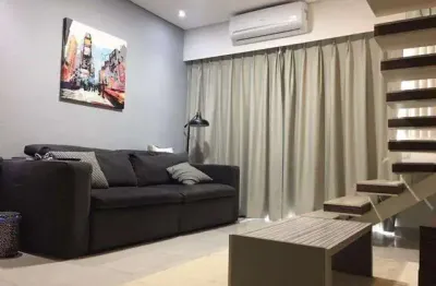 Apartamento duplex à venda e para alugar em barueri, bethaville, com 1 quarto, com 55 m²