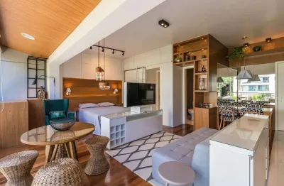 Estúdio à venda em santana de parnaíba, alphaville, com 1 quarto, com 50 m²