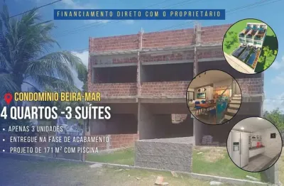 Casa em condomínio para venda em tamandaré, praia dos carneiros, 4 dormitórios, 3 suítes, 4 banheiros