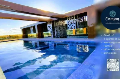 Apartamento para venda em tamandaré, campas, 2 dormitórios, 1 suíte, 2 banheiros, 1 vaga