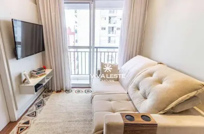 Apartamento com 2 dormitórios à venda, 38 m² por r$ 405.000,00 - anália franco - são paulo/sp