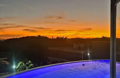 Vista panorâmica no porto atibaia — piscina panorâmica e automação.